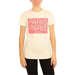 Elevenparis Womens Box Logo Graphic T-Shirt, offwhite, XL